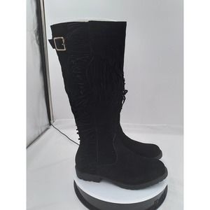SHIEKH KNEE HIGH FRINGE BOOTS WITH POCKETS ON THE INSIDE SIZE 7